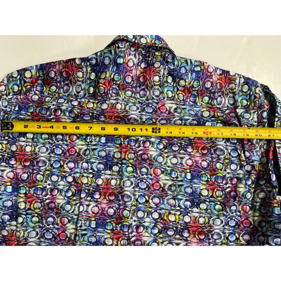 Jared Lang Men's Trim Fit Multicolor Button-Up Shirt T-757 Size 2XL - Picture 12 of 12